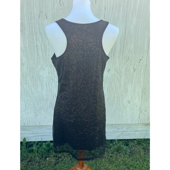 Pink Rose Black Sequin Dress Size Large NWT - Picture 2 of 9